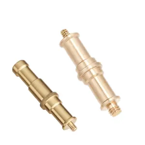 Custom Brass Spigot CNC Machining Turning Brass Double Ended Spigot with 5/8" Stud and 1/4"-20 Threads