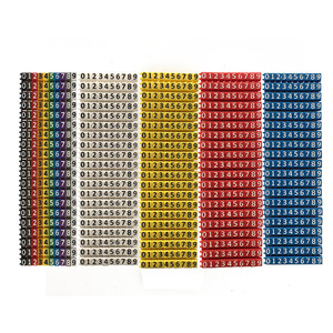 POM en plastique marqueur de câble électrique fil étiquettes numérotation 0-9 clip marqueurs de câble pour câbles utp - Product Image 1