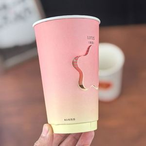 Vaso de Papel Biodegradable de Doble Pared con Logotipo Personalizado, Giratorio y Desgarrable, para Café Caliente - Product Image 5