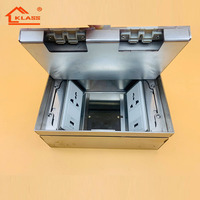 Caja de Conexión para Suelo sin Marco con Enchufe de Piso con Enchufe EU UK RJ45 CAT6, Venta Directa de Fábrica, Interruptor de Piano Eléctrico de Acero Inoxidable 10A / 16A
