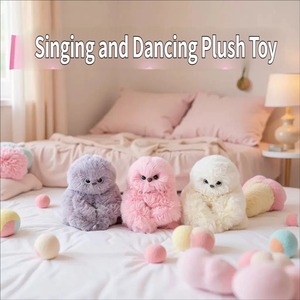 Muñeco de Peluche de Algodón PP que <span class=keywords><strong>Canta</strong></span> y Baila, Lindo Colgante para Bolso Estilo Ins, Juguete de Peluche Parlante, Llavero de Mascota Kawaii para Niñas - Product Image 2