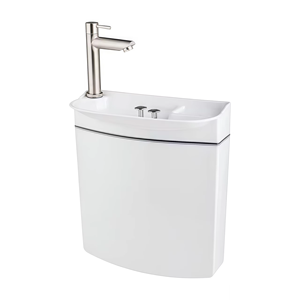 <span class=keywords><strong>Cisterna</strong></span> de Inodoro 2 en 1 con Lavabo y Grifo, Tanque de Inodoro Montado en la Pared con Ahorro de Agua - Product Image 1