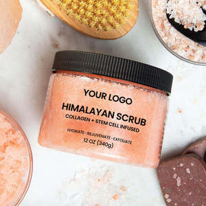 Gommage corporel au sel de l'Himalaya GreenLem, acide kojique, parfum fruité, hydratant, nettoyage en profondeur, extraits de plantes, bain au café, marque privée - Product Image 4