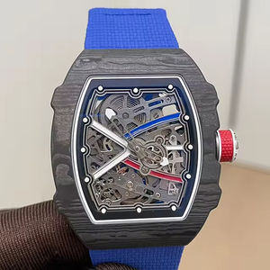 Reloj mecánico de nivel superior de gama alta, reloj de fibra de carbono, reloj de movimiento mecánico completamente automático, funda ultrafina con hebilla de nailon - Product Image 5