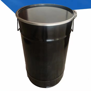 <span class=keywords><strong>Fût</strong></span> en métal peint en noir de <span class=keywords><strong>60</strong></span> <span class=keywords><strong>litres</strong></span> avec couvercle de verrouillage Article en vente dans la catégorie Fûts, seaux et barils - Product Image 1