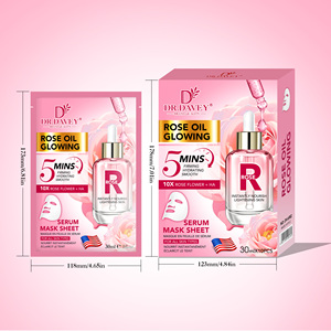 Masque facial hydratant en profondeur <span class=keywords><strong>DR</strong></span> DAVEY à l'huile de rose, masque en feuille pour le visage à la rose 10X, pour un teint éclatant - Product Image 5