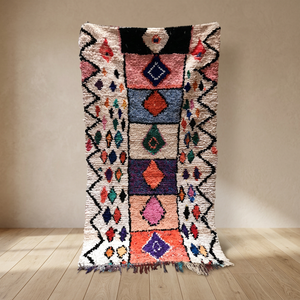 Alfombra Tribal Marroquí Kilim Berber de Lana para Sala de Estar, Venta al por Mayor, Hecha a Mano, Patrón Geométrico, Pelo Bajo, Jute Mediano - Product Image 5