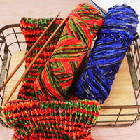 Wholesale Yarn Knitting Hand Velvet Chenille Yarn DIY Crocheting Knitting Polyester Blended Yarn for Sewing
