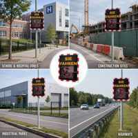 Caméra de détection de vitesse à capteur radar LED solaire 12V 120W pour plaque d'immatriculation, signalisation routière de sécurité et contrôle de vitesse