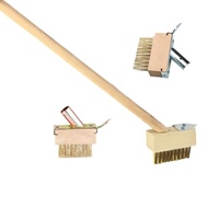 Bloc de pavé de jardin, allée, fissures, Patio, outil de désherbage 3 en 1, plate-forme rigide, gommage, toit, mousse, brosse métallique, balai, grattoir
