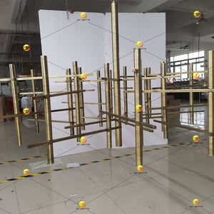 Palo de Metal, iluminación de techo de cristal, luces colgantes modernas para interiores, sala de estar decorativa, comedor, candelabro Lynx - Product Image 3