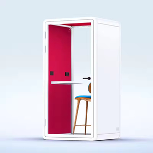 Cabine téléphonique insonorisée en acier détachable, bureau mobile et studio d'enregistrement pour atelier, immeuble <span class=keywords><strong>de</strong></span> bureaux ou appartement - Product Image 2