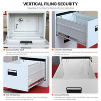 Armoire de classement verticale en acier à 4 tiroirs, armoire de bureau métallique verrouillable avec coffre-fort pour le rangement de documents juridiques, lettres et A4