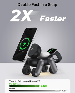 3 in 1 Charging Station <strong>Devices</strong>, Magnetic Wireless Fast Charger Stand Compatible with Magnetism for IPhone17Pro Watch <strong>Pods</strong> - Product Image 4
