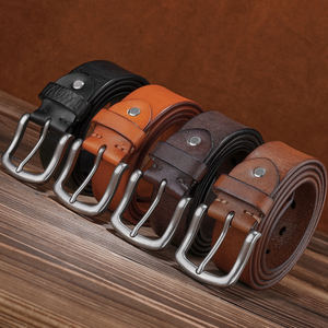 <span class=keywords><strong>Cintura</strong></span> Vintage in Vera Pelle di Vitello per Uomo e Donna con Fibbia in Ottone Stile Western Cowboy di <span class=keywords><strong>Alta</strong></span> Qualità e Lusso per Pantaloni - Product Image 2