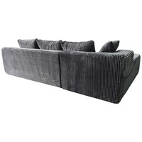 Canapé d'angle modulable en tissu velours côtelé, design moderne, pour salon d'appartement, avec mousse haute densité