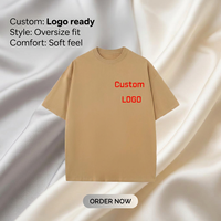 Kaos Katun 100% Bordir Custom, Kerah Bulat, Logo Cetak, Pakaian Kerja, Kaos Longgar Ukuran Besar untuk Pria