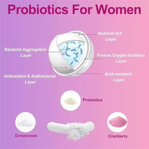Capsules de Probiotiques OEM à Marque Blanche Haute Pureté pour la Ménopause avec Canneberge et D-mannose Favorisant la Digestion pour Femmes - Product Image 4