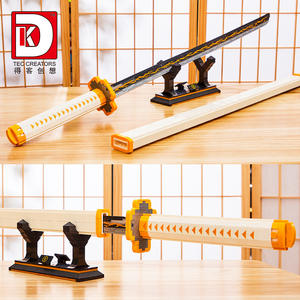 Zenitsu Nichirin <span class=keywords><strong>Sword</strong></span> BRICKモデルDIYミニカタナパズル教育アセンブリビルディングブロックセット子供用ギフト - Product Image 1