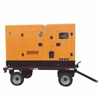 Groupe électrogène diesel industriel refroidi par eau 100-200KW, silencieux, sur remorque, CE50/60Hz ATS, pour centre de données minier