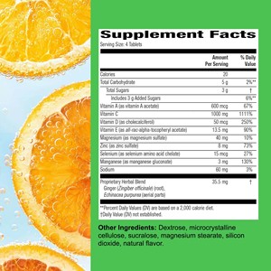 Tabletas masticables ricas en antioxidantes para el apoyo inmunológico, vitamina A, refuerzo diario de la inmunidad, suplemento multinutriente masticable. - Product Image 2