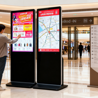 Kiosque Totem Publicitaire Numérique Tactile Ultra-Mince de 43 Pouces sous Windows/Android pour Intérieur avec Support au Sol pour Texte et Graphiques OEM