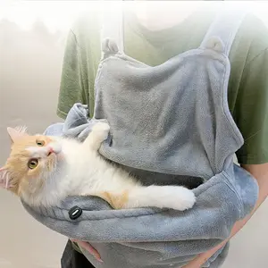 Wholesale Small Pet Carrier Bag Plush Pet Backpacks Adjustable Straps 4 Holes - Fits Puppy And Cat
