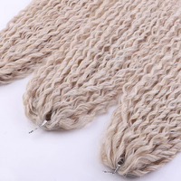 Extensions de Cheveux Synthétiques Tressés au Crochet, Ombré Blond, Bouclés Kinky, Résistants à la Chaleur, en Fibre Premium de Haute Qualité pour Vente en Gros