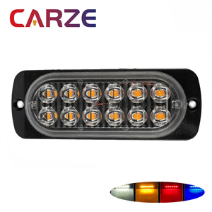 12 LED Strobe Side cảnh báo ánh sáng nhấp nháy <span class=keywords><strong>lightbar</strong></span> Xe Xe tải đèn hiệu đèn hổ phách vàng trắng đèn giao thông DC 12V - 24V - Product Image 1