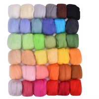 20g 130 Colors Needle Felting Wool Chunky Knitting Roving Yarn for Felted Wool DIY Graduation Valentine's Day Non-Toxic Fast