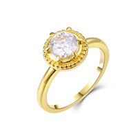 Grace Love Unique 925 cincin pertunangan perak Moissanite Set Cincin Pernikahan berlapis emas
