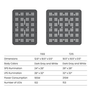 Kassray T169/T215 Bluetooth Wifi Led <span class=keywords><strong>Aquarium</strong></span> Rif Licht Aluminium Fluistering Uniform Cree <span class=keywords><strong>Flat</strong></span> Panel Voor Marine Koraal <span class=keywords><strong>Aquarium</strong></span> Tank Box - Product Image 6