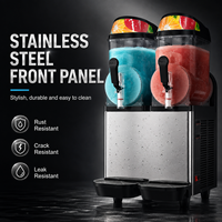 Machine à slush commerciale à 3 bacs, distributeur de boissons glacées en acier inoxydable pour les magasins de proximité et les cinémas