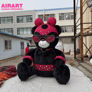 Oso de Peluche Inflable Genial, Oso de Peluche Inflable Negro con <span class=keywords><strong>Gafas</strong></span> - Product Image 1