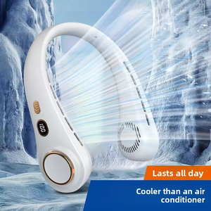 Enfriador de cuello inteligente con pantalla, carga USB, turbina de flujo de aire, flexible, silencioso, portátil para deportes y correr - Product Image 2