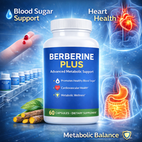 Complément Alimentaire Berberine Plus en Capsules – Soutien Métabolique et Santé Cardiovasculaire – Fournisseur OEM Marque Privée Faible MOQ