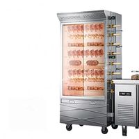 Four à rôtir rotatif professionnel de grande capacité pour poulet, au gaz ou au charbon de bois, pour restaurant commercial
