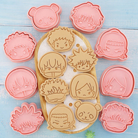 8 teile/satz Anime Kopf Keksform Plastik plätzchen Fer ramenta Para Panificacao Kinder DIY Keksform Backen Kuchen Zubehör
