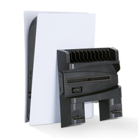 Support vertical multifonctionnel pour console PS5 avec ventilateur de refroidissement et chargeur 2 Cooler IV-P5235B
