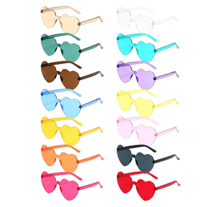 Gafas de Fiesta con Logotipo Personalizado, Gafas de Moda con Forma de Corazón, Diseño de una Sola Pieza - Product Image 1