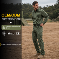 Tenue de combat tactique professionnelle pour forces de sécurité - 65% polyester/35% coton, résistante aux déchirures, respirante