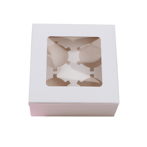 Venta al por mayor de papel personalizado Cupcake embalaje caja de cartón de diseño Kraft caja de embalaje Mini caja de pastel con asa - Product Image 5