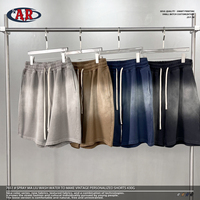 Ensembles de T-shirts 100% Coton Teints par Pulvérisation, Lavage Vintage, Respirants, Unisexe, Haute Qualité, Shorts et T-shirt