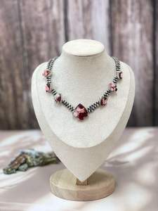 จี้เงินแท้ทำมือประดับด้วยหินเทอร์ควอยซ์สีขาวทรงบัฟฟาโล พร้อมกรอบแบบฝัง - Product Image 4