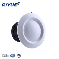 Diffuseur rond en plastique ABS pour système de ventilation centralisé HVAC, raccords de ventilation, grille d'aération ronde en ABS pour l'admission, l'évacuation et la circulation de l'air en pièce