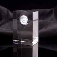 Honor of crystal K9 Cube vierge Souvenir cadeaux Kaaba cristal tour horloge modèle de mosquée