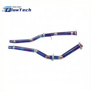 ท่อไอเสียหน้าไทเทเนียมสีน้ำเงิน สำหรับ Audi S4 S5 B9.5 B9 3.0T ท่อหน้า - Product Image 4
