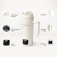 Tasses Tiki avec chauffe-tasse électrique à piles pour café glacé – Nouveaux produits tendance 2026 – Gobelets électriques USB élégants et virals