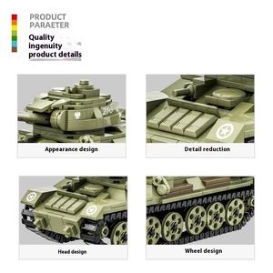 Tanque militar modelo rompecabezas juguete ejército guerra camión Panzer niños plástico DIY Kit <span class=keywords><strong>Mini</strong></span> juegos de bloques de construcción - Product Image 4