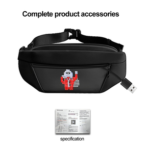 Riñonera Led Digital con cartelera móvil, luz de publicidad, deportes informales, motocicleta, caminar, anuncios, bolsa de pecho de píxeles - Product Image 6